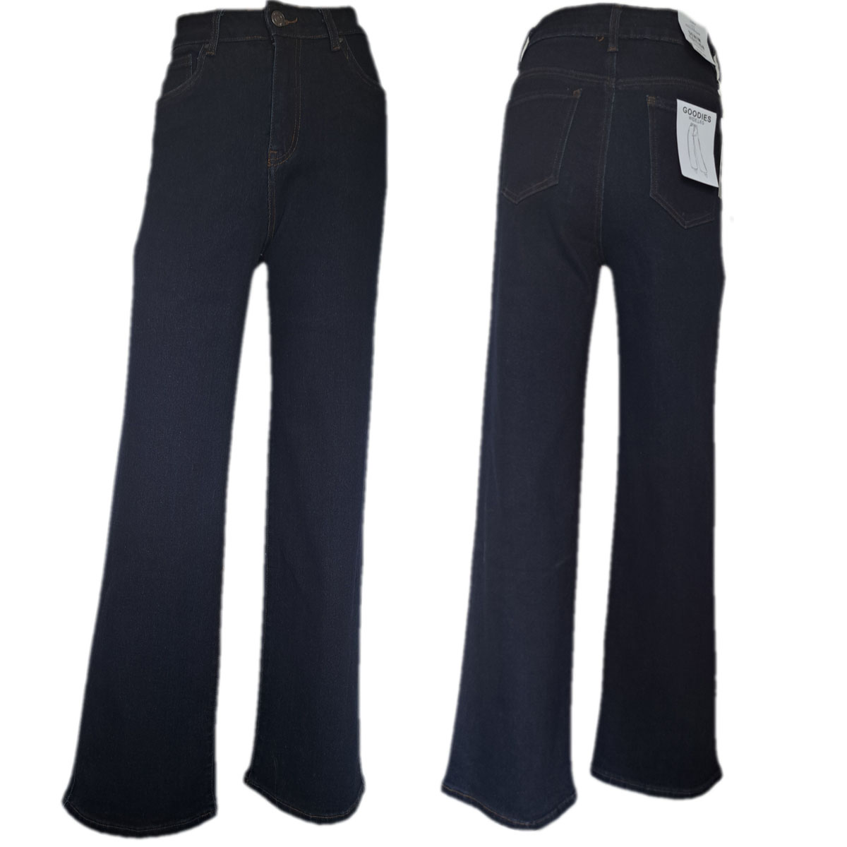 Goodies Wideleg jeans, donkere wassing