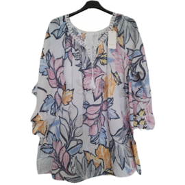 Blouse met print wit