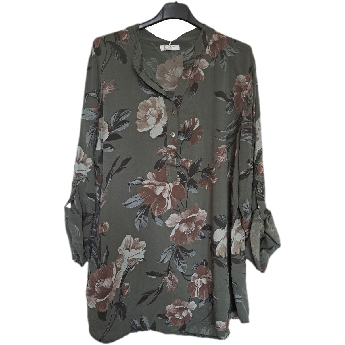Viscose blouse met print groen