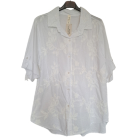 Witte blouse met borduursel