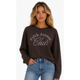 Sweater met tekst bruin