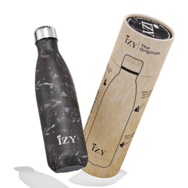 IZY thermosfles | 500 ml | Zwart gemarmerd