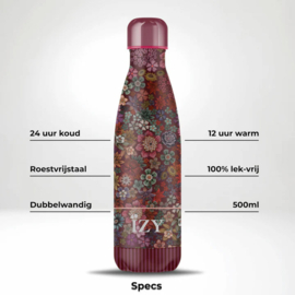 IZY thermosfles | 500 ml | Pip Studio | Tutti I Fiore rood