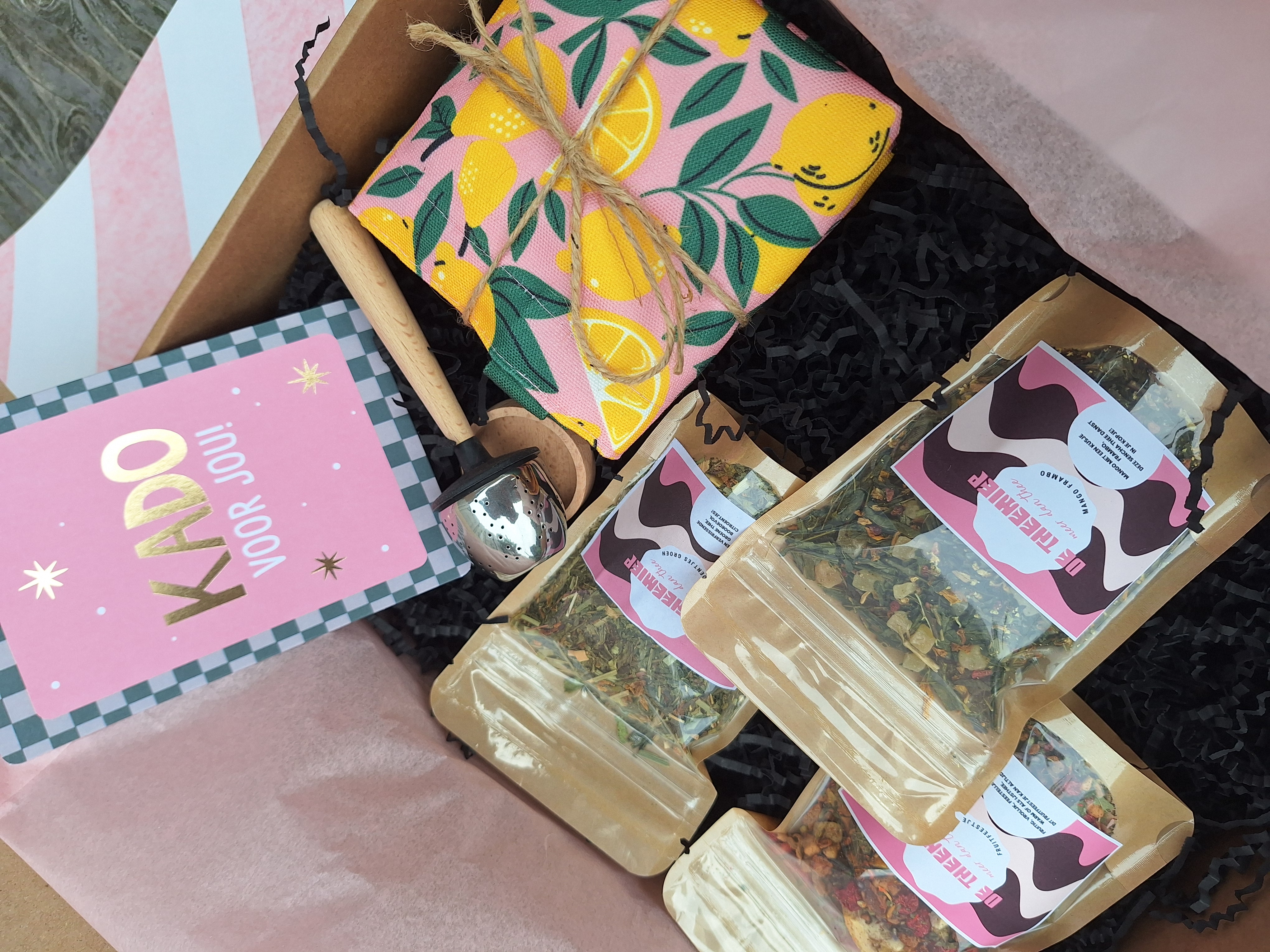 Fruitfeestje Deluxe | Theecadeau met canvas tas