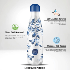 IZY thermosfles | 500 ml | Heinen Delfts Blauw | Blossom