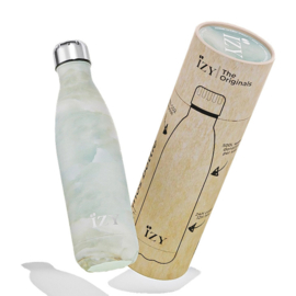 IZY thermosfles | 500 ml | Groen gemarmerd