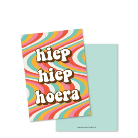 Wenskaart Hiep hiep hoera
