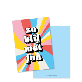 Wenskaart Zo blij met jou
