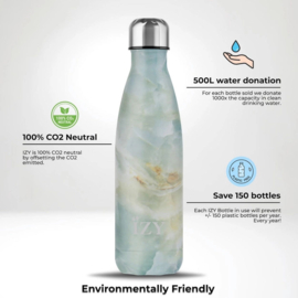IZY thermosfles | 500 ml | Groen gemarmerd