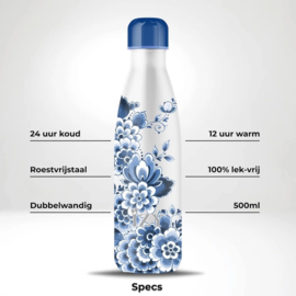 IZY thermosfles | 500 ml | Heinen Delfts Blauw | Peacock