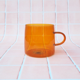 Gekleurd theeglas | Oranje | 50 cl | Borosilicaatglas