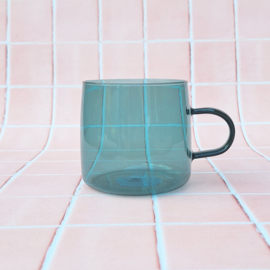 Gekleurd theeglas | Petrol | 50 cl | Borosilicaatglas