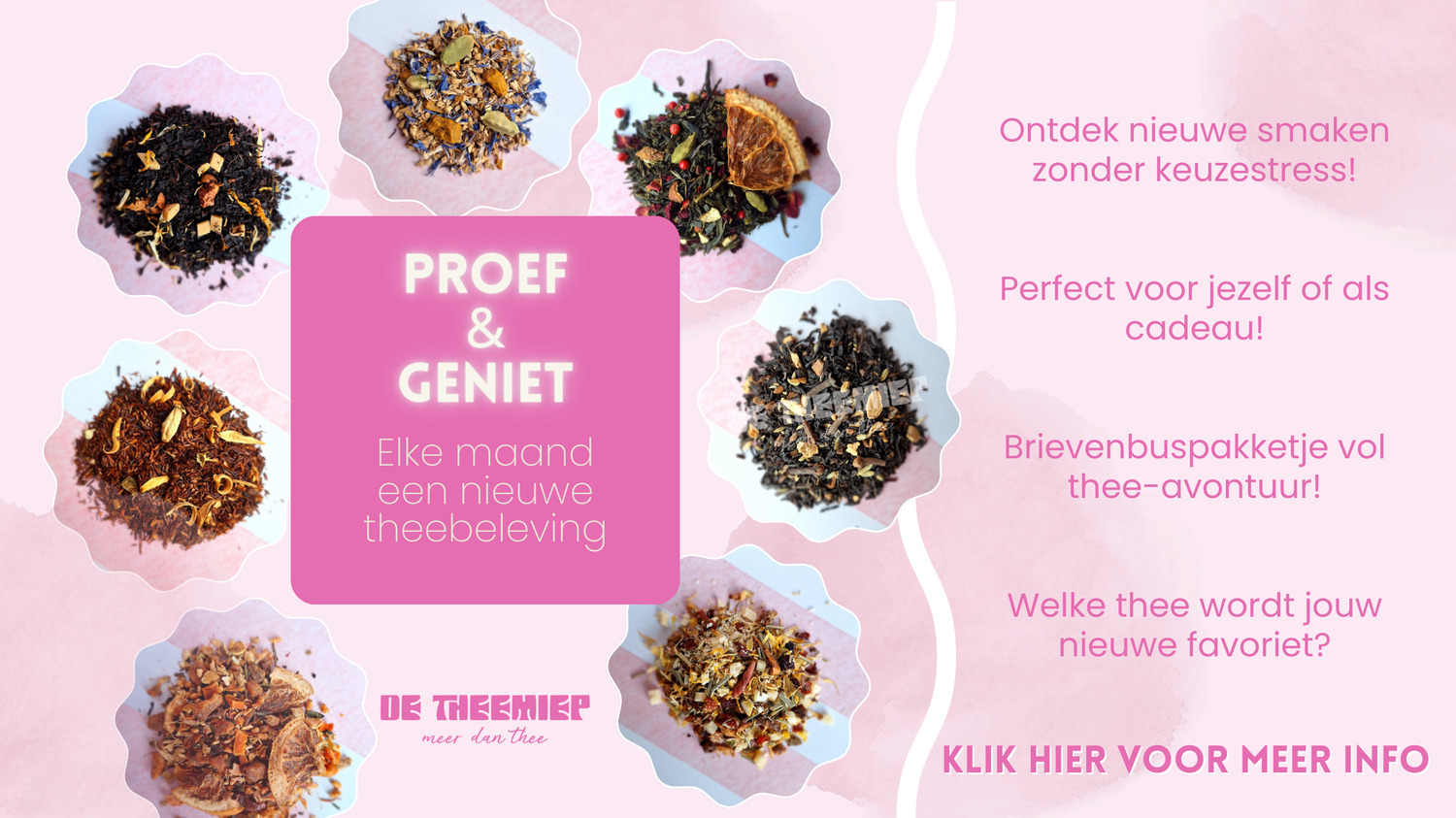 Proef & Geniet | Thee cadeau | Brievenbuscadeau | losse thee kopen | verse thee kopen | proeverij