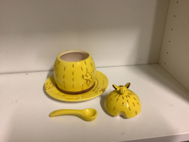 honingpotje geel met bij