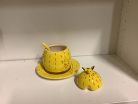 honingpotje geel met bij