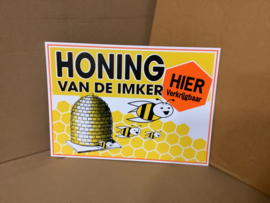 reclamebordje: "Honing van de Imker" 93130