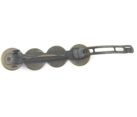 Haarknip voor 20mm cabochons met 4 settings - Brons