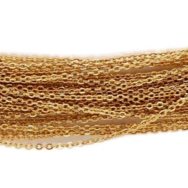 Rvs Fijne Schakelketting - Ovale Schakel - Goudkleur