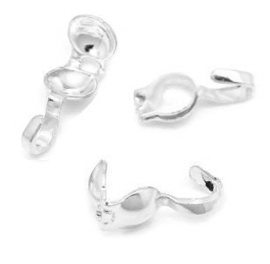 Kalotjes met haakje goudkleur, rhodium of silverplated 8x4mm - 25 stuks