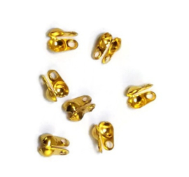 Kalot voor ballchain van 3mm - goudkleur  Metaal  - ca 25 stuks