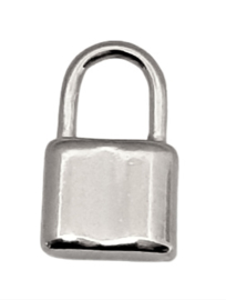 RVS Hangslot hanger goudkleur of zilverkleur 22x15x4mm