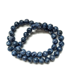 Donkerblauwe Natuursteen Kralen 8mm - halve streng