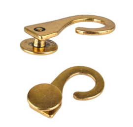 Tussenzetsel / Sluiting voor koord of leer - ca 35x19mm