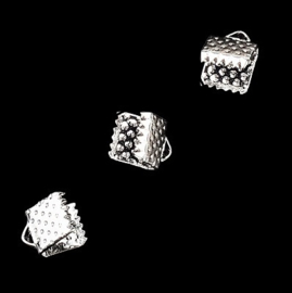 Lintklem / Veterklem - Silverplated Metaal - keus uit diverse formaten