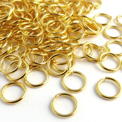 Metaal montage ringetjes rond - goudkleur