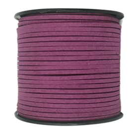 Faux Suede koord Plat - Paars ( purple) 3x1.4mm