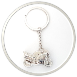 Stoere metalen Sleutelhanger - Motorfiets