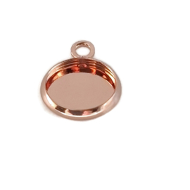 Cabochon hanger glad Rosé Goudkleur voor 10mm Cabochon