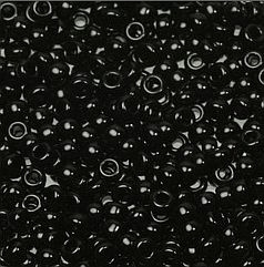 Miyuki glas rocailles (8/0 of 11/0) Opaque Black 401