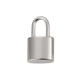 RVS hangslot goudkleur of zilverkleur hanger 17x10x4mm