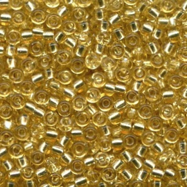Miyuki glas rocailles 11/0 Silverlined Light Gold 2 Licht Goudkleur