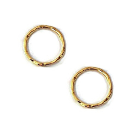 Gesloten Ringen - Gehamerd - Goudkleur of Zilverkleur - 24mm  - 2 stuks