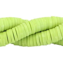 Katsuki kralen 6mm – Lime Groen - ca 70 stuks of hele streng