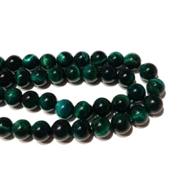 Tijgeroog Kralen Groen - 6 mm of 8mm - halve streng