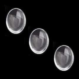 Cabochon Transparant Glas - Ovaal 30x40mm