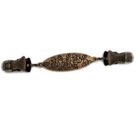 Vestclip Bloemen Brons 9cm