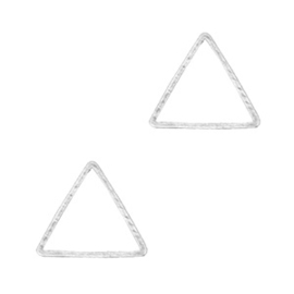 DQ metaal tussenstuk  Antiek zilver - driehoek, druppel of vierkant - 2 stuks