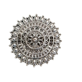 Antiek Zilverkleur Vestclip Fantasie 4.4cm