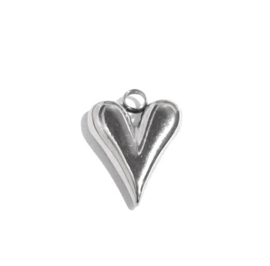 Bedel Hart Goudkleur of Zilverkleur RVS -16x12x3.5mm