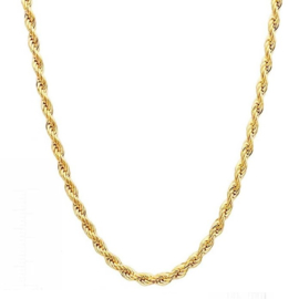 RVS Koord halsketting - goudkleur - 45cm