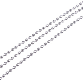 RVS Bolletjesketting - stainless steel - 1.5mm, 2mm, 2.4mm of 3mm - 50cm