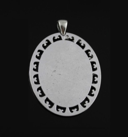 Zetkasje 5.3x4.3mm voor 40x30mm Ovale Cabochon