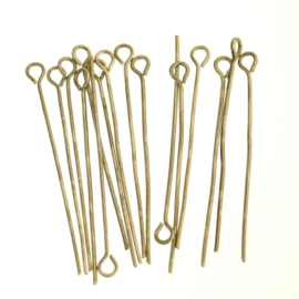 Metaal Kettelstift – Antiek Bronskleur  - 50 stuks