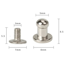 Geweerknop - Geweerknoop of Rivet - keus uit 6 kleuren - 3 stuks