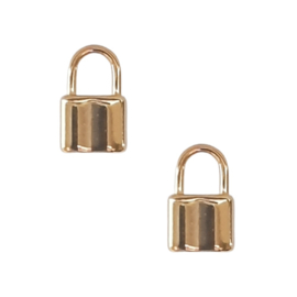 RVS hanger hangslot - goudkleur of zilverkleur 17x10x4mm