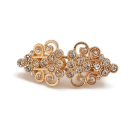 Goudkleur Vest Sluiting met strass steentjes 5.8x 2.6cm
